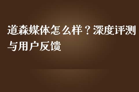 道森媒体怎么样？深度评测与用户反馈_https://cj001.lansai.wang_财经百问_第1张