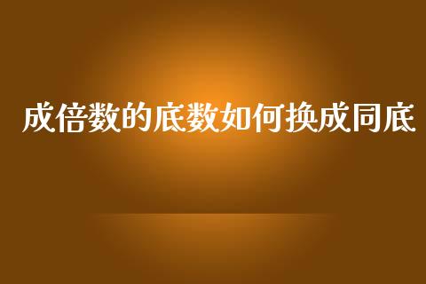 成倍数的底数如何换成同底_https://cj001.lansai.wang_保险问答_第1张
