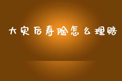 大灾后寿险怎么理赔_https://cj001.lansai.wang_保险问答_第1张