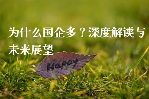 为什么国企多？深度解读与未来展望_https://cj001.lansai.wang_理财问答_第1张
