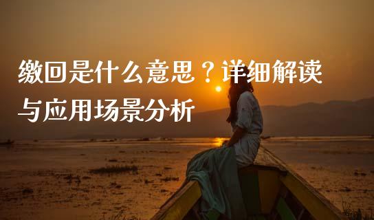 缴回是什么意思？详细解读与应用场景分析_https://cj001.lansai.wang_会计问答_第1张