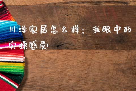 川洋家居怎么样：我眼中的实操感受_https://cj001.lansai.wang_保险问答_第1张