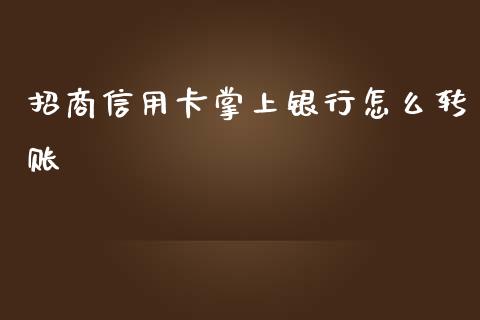 招商信用卡掌上银行怎么转账_https://cj001.lansai.wang_金融问答_第1张