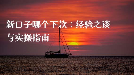 新口子哪个下款：经验之谈与实操指南_https://cj001.lansai.wang_金融问答_第1张