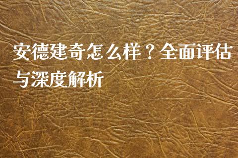 安德建奇怎么样？全面评估与深度解析_https://cj001.lansai.wang_会计问答_第1张