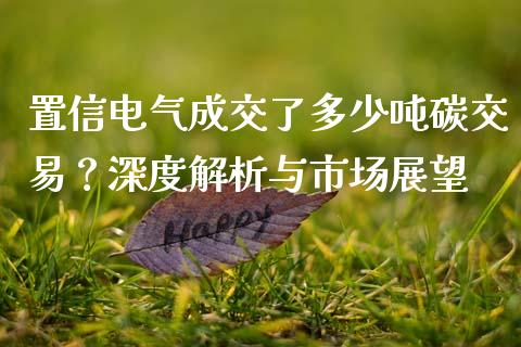 置信电气成交了多少吨碳交易？深度解析与市场展望_https://cj001.lansai.wang_财经百问_第1张