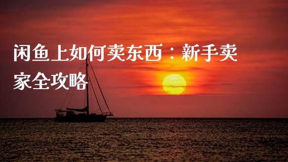 闲鱼上如何卖东西：新手卖家全攻略_https://cj001.lansai.wang_金融问答_第1张