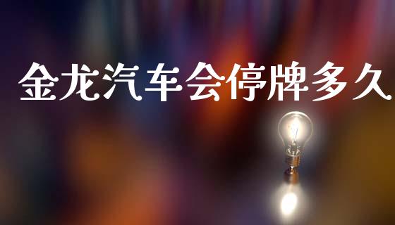 金龙汽车会停牌多久_https://cj001.lansai.wang_理财问答_第1张